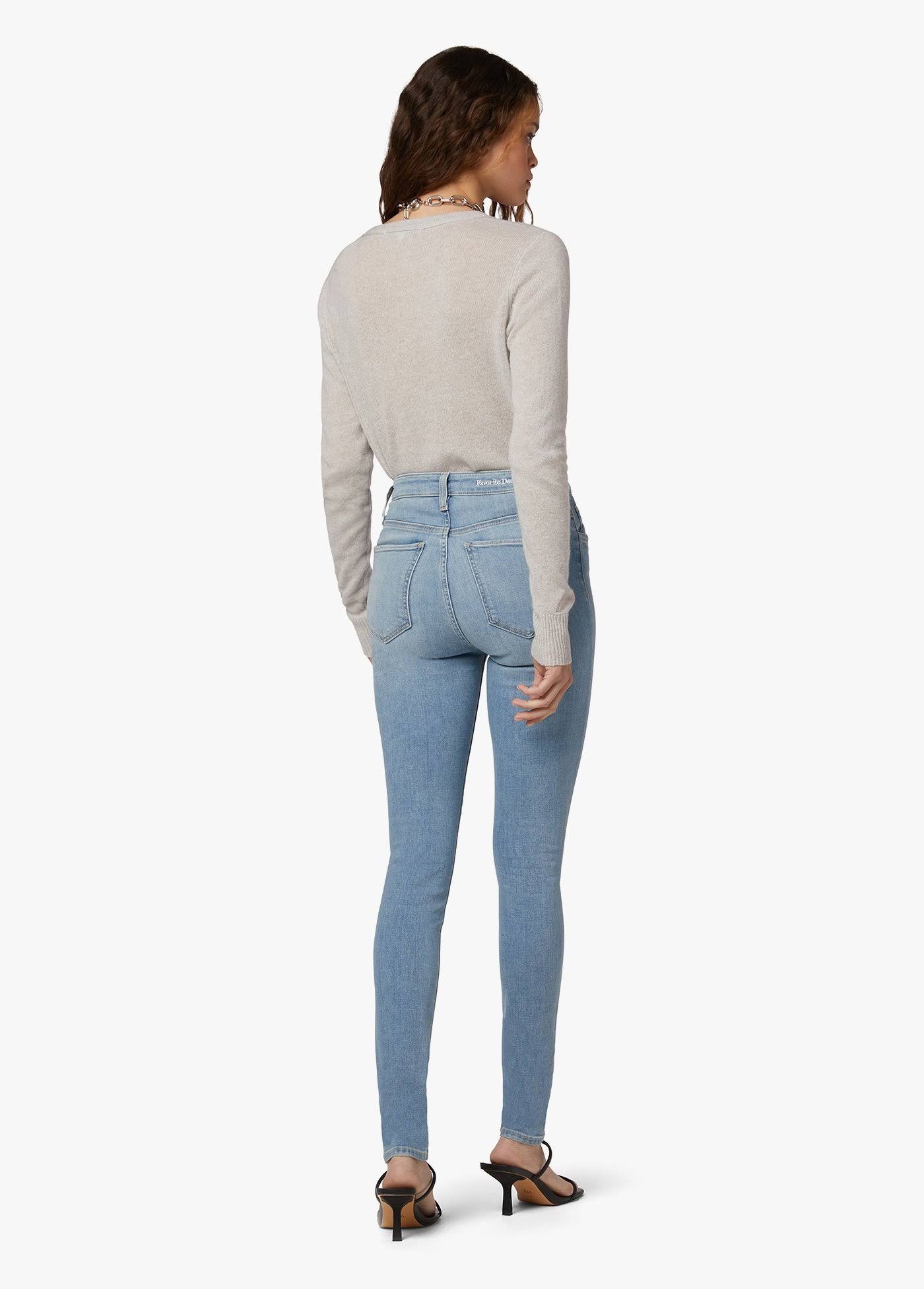 White High Rise Skinny Jeans P662