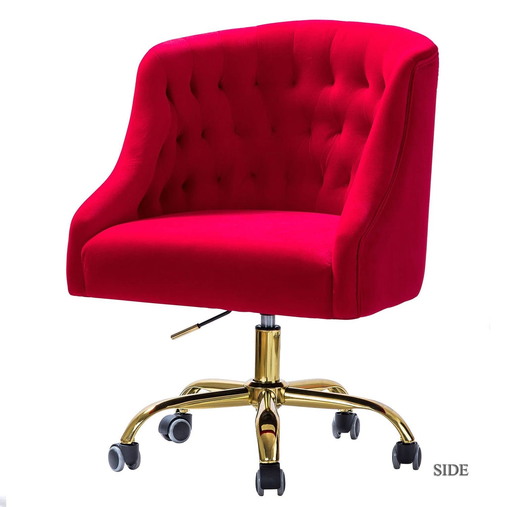 Grey Swivel Height Adjustable Task Chair with Gold Base I1617