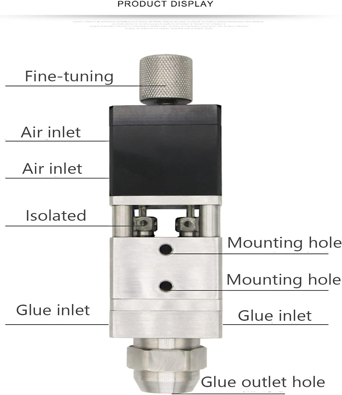 Dual Liquid Glue Dispensing Valve Double Acting Suck-Back Dispenser B5019