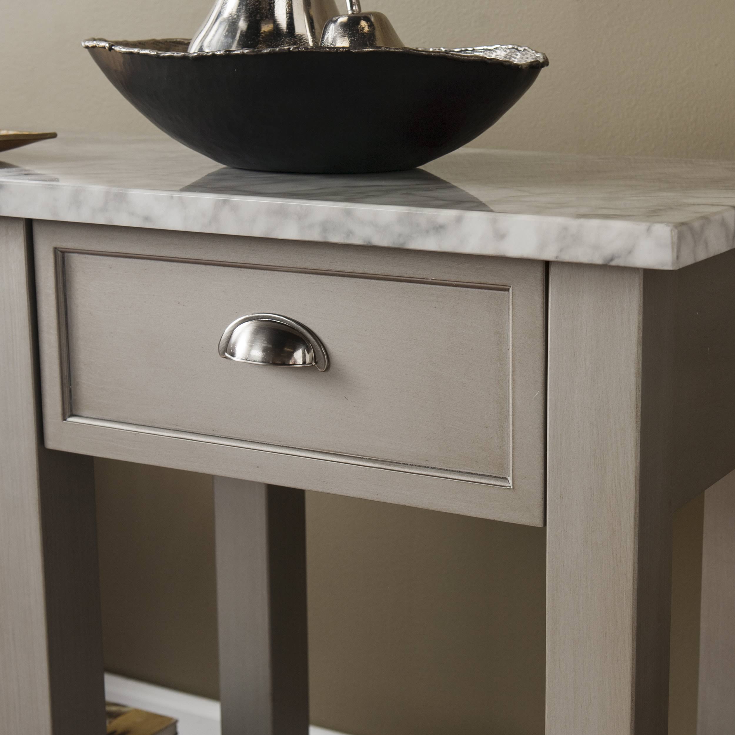 Faux Marble Rectangular Console Table X400947