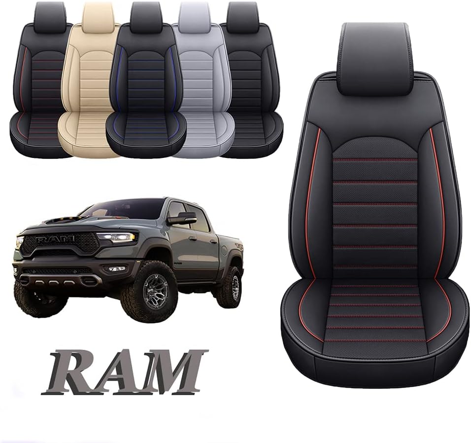 Waterproof Leather Car Seat Covers Full Set for Pickup Truck Y573993