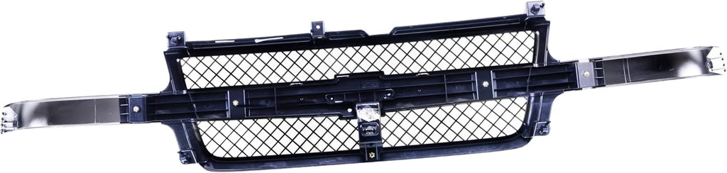 Black Grille Assembly With Chrome Center Bar For Chevrolet Silverado 2500 HD 3500 2001-2002 Y265271