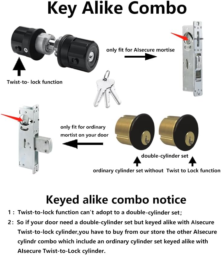 Mortise Lock with Anti-mislock Button, Swing Deadbolt, Backset 1.1/8 (29mm) R71432