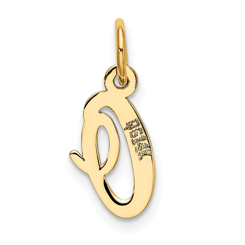 14K Yellow Gold Initial Pendant Charm V646