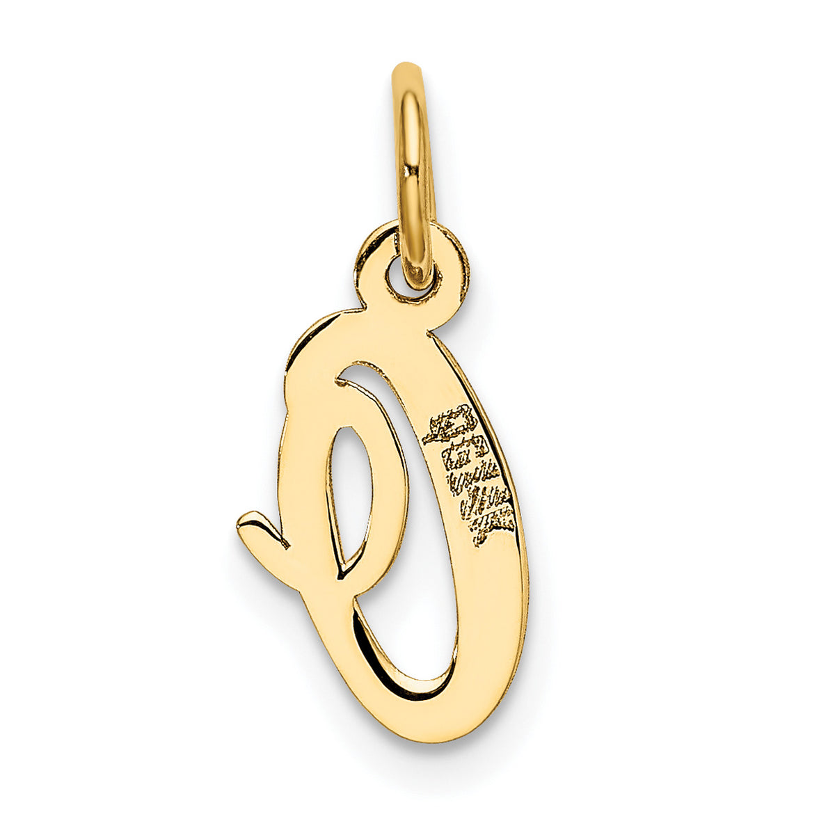 14K Yellow Gold Initial Pendant Charm V646