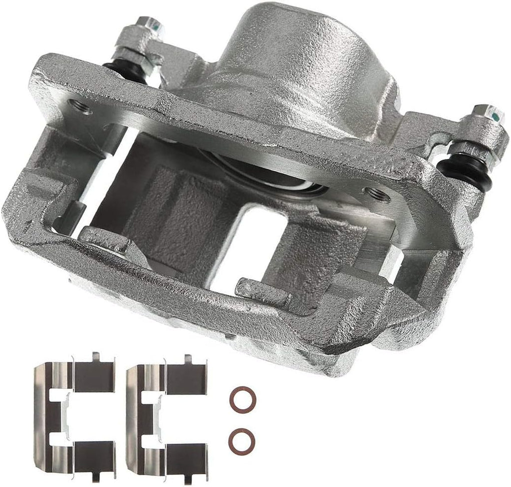 Disc Brake Caliper Assembly with Bracket Compatible with Honda Accord V6 3.0L 2003-2007 Front Right Passenger Side Pack of 2 J66350