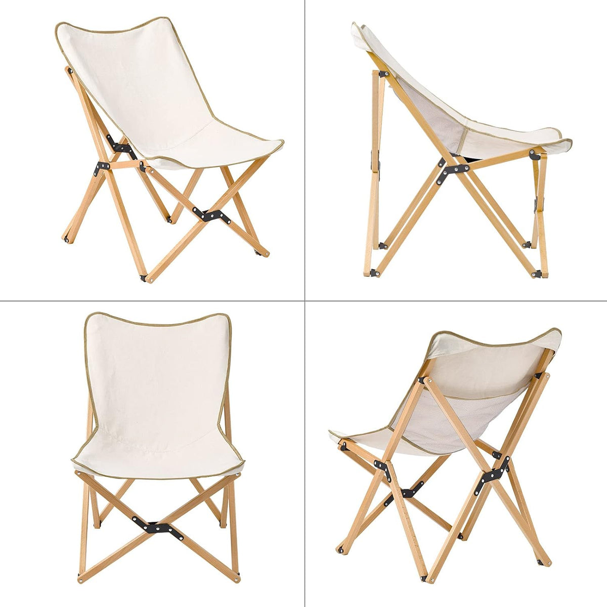 Wood Camping Chair with Carry Bag F264611