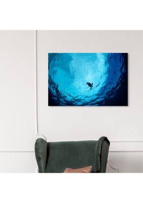 Blue Green Sea Turtle Canvas Art A376397