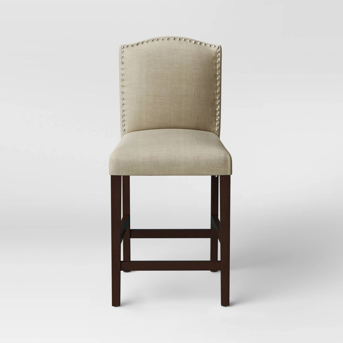 Cream Nailhead Trim Counter Height Barstool Q501