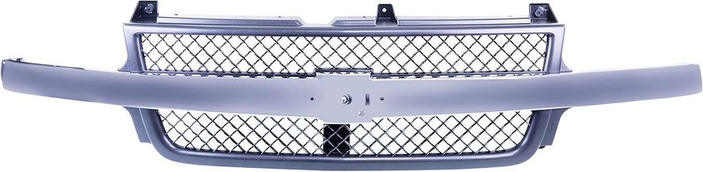 Black Grille Assembly With Chrome Center Bar For Chevrolet Silverado 2500 HD 3500 2001-2002 Y265271