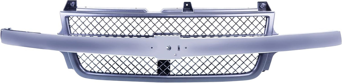 Black Grille Assembly With Chrome Center Bar For Chevrolet Silverado 2500 HD 3500 2001-2002 Y265271
