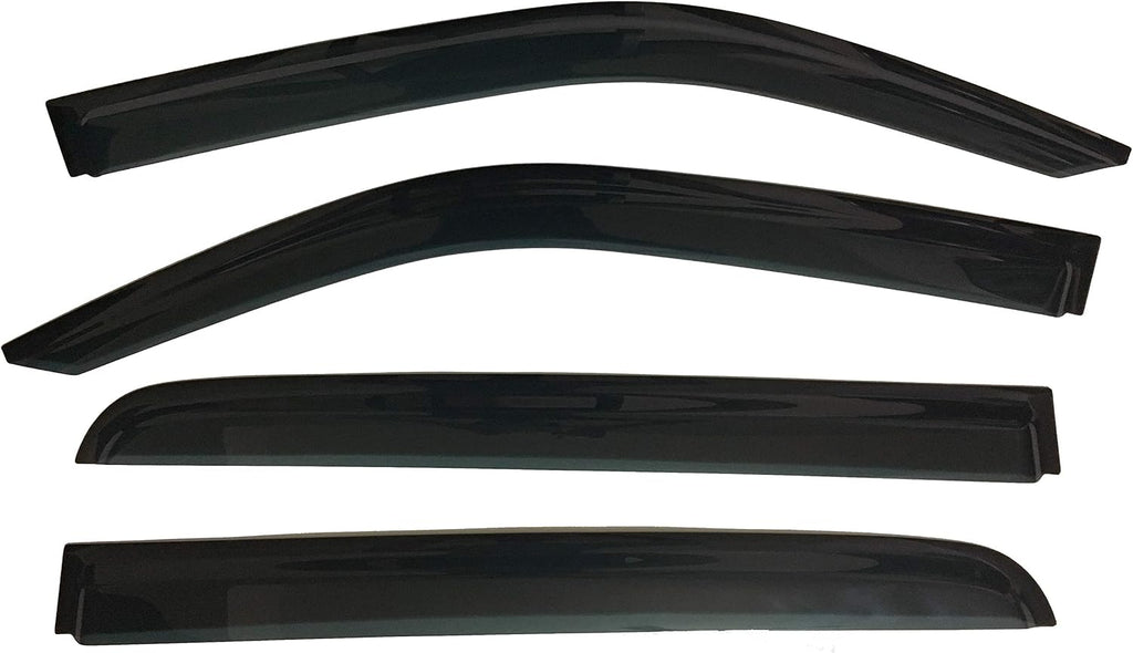 Smoke Tinted Side Window Vent Visor Deflectors Rain Guards 4 Piece Set E797