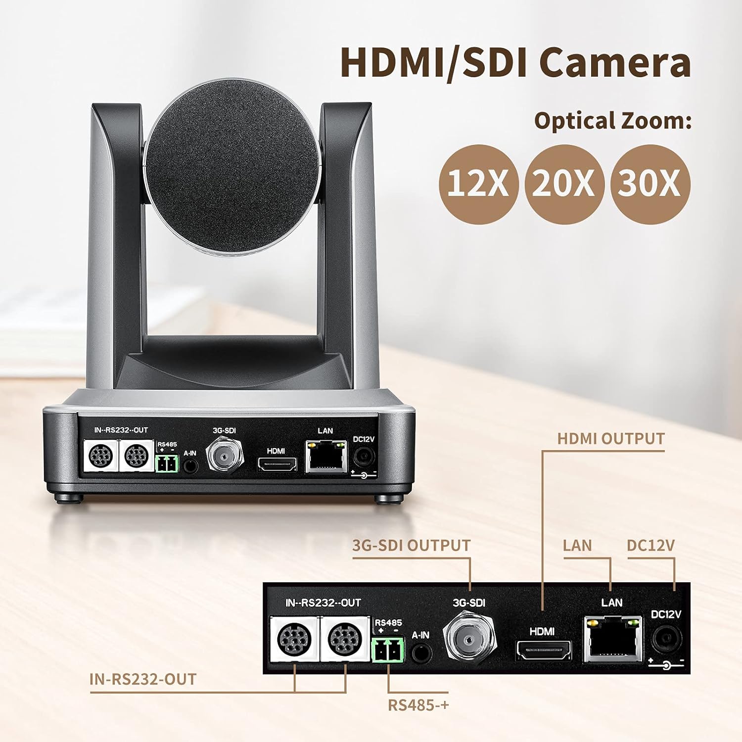 20X Live Streaming Camera with HDMI and 3G-SDI Outputs Q511008