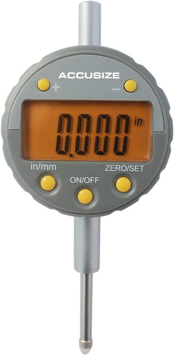 0-1/2'' by 0.00005'' Electronic Digital Indicator with Yellow Lcd N80864