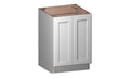White 2 Door Base Cabinet with Shelf High-Density Fiberboard J47577