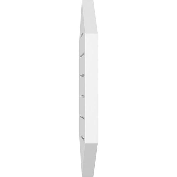 16x22W x 30x22H Vertical Peaked Surface Mount PVC Gable Vent 14/12 Pitch U6294