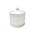 White Large Stoneware Ceramic Canister R80351