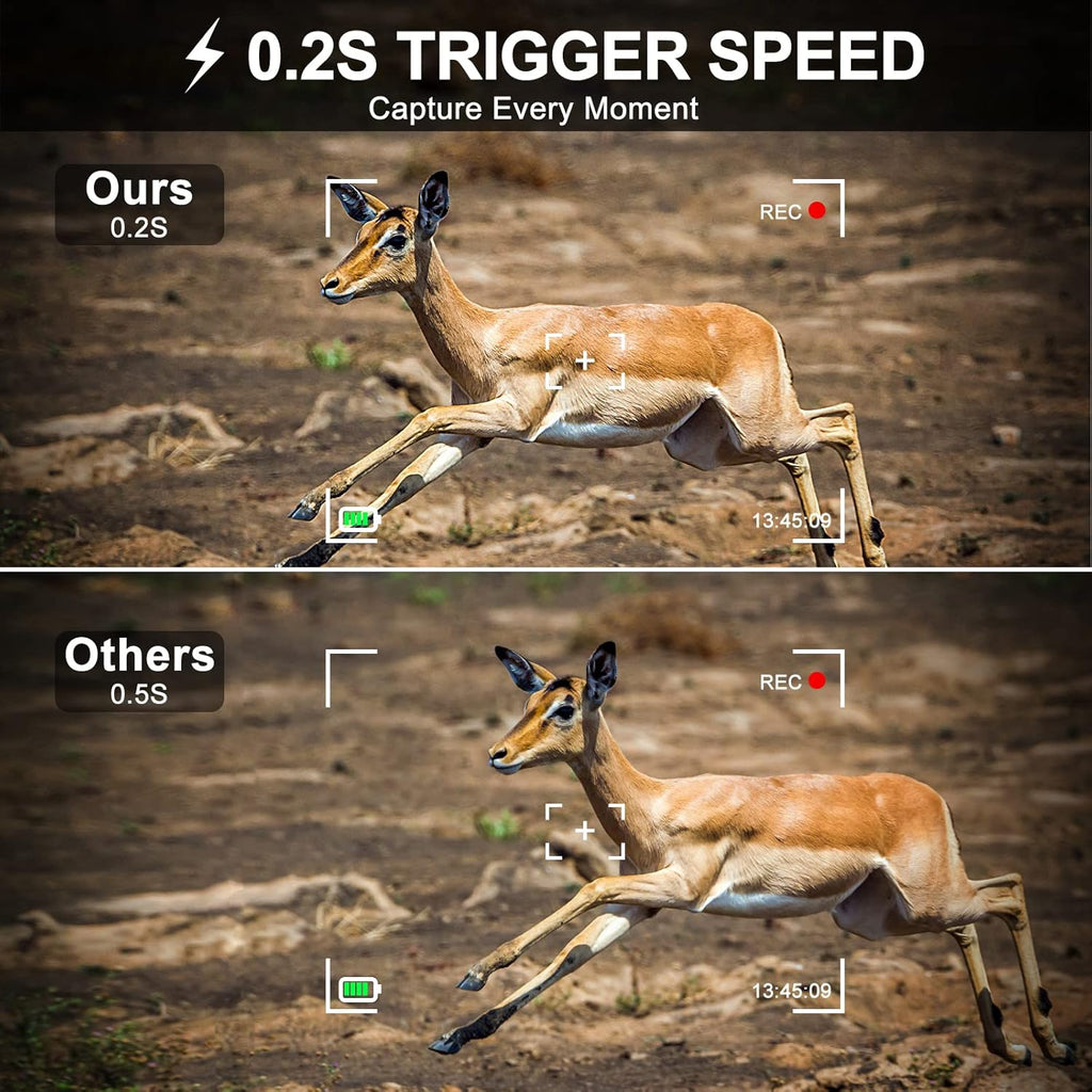 2.7K 28MP Trail Camera with Night Vision, Waterproof IP66, Pack of 2 H619442