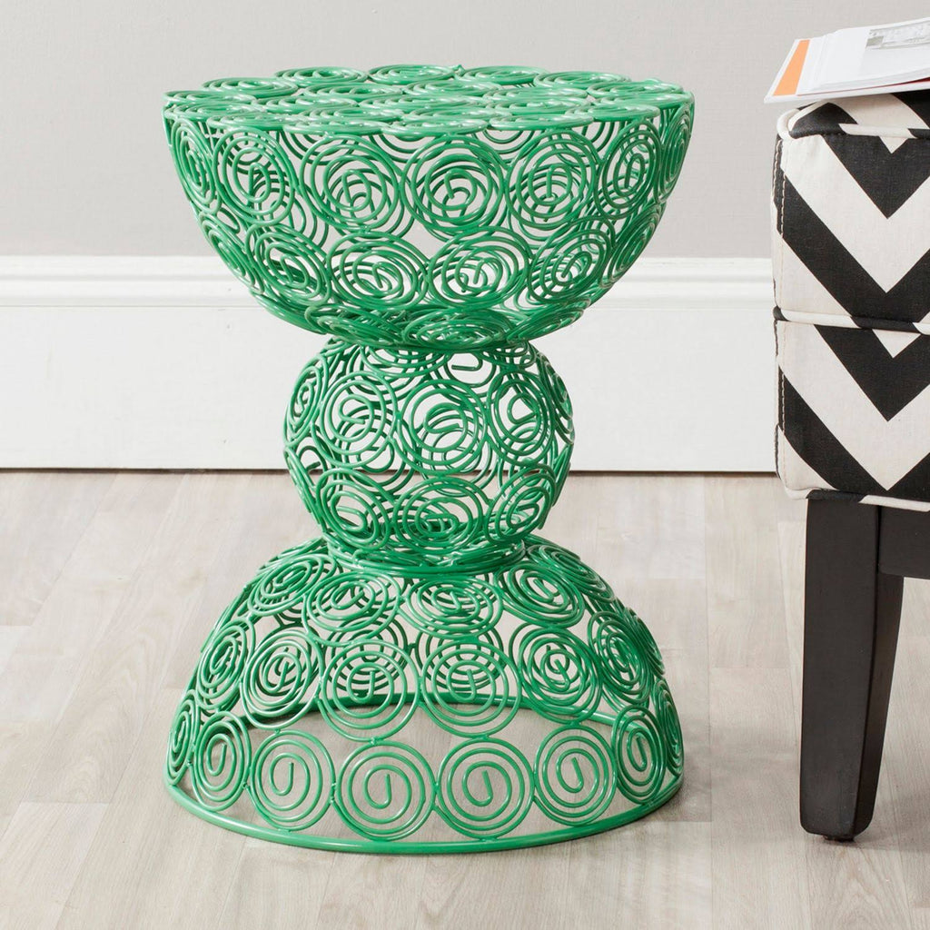 Green Iron Wire Stool R385326