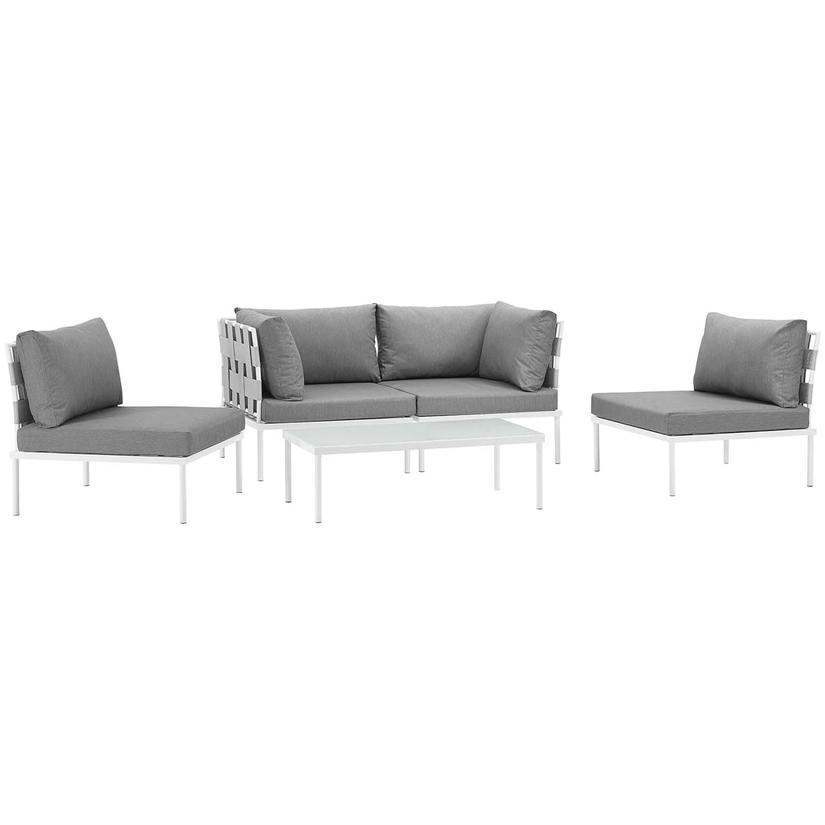 5 Piece Outdoor Patio Aluminum Sectional Sofa Set S847734