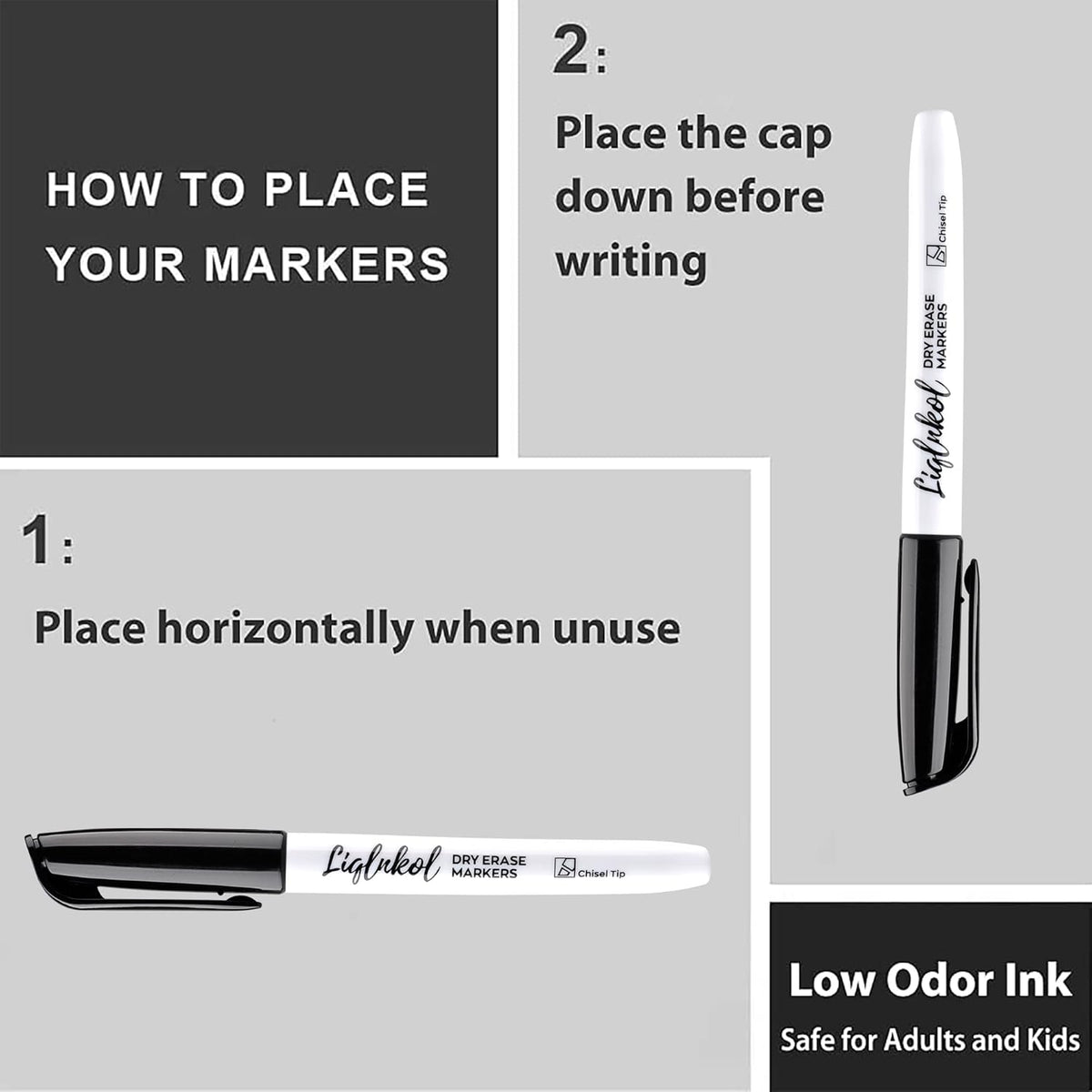 144 Pack Chisel Point Low Odor Dry Erase Markers O5855