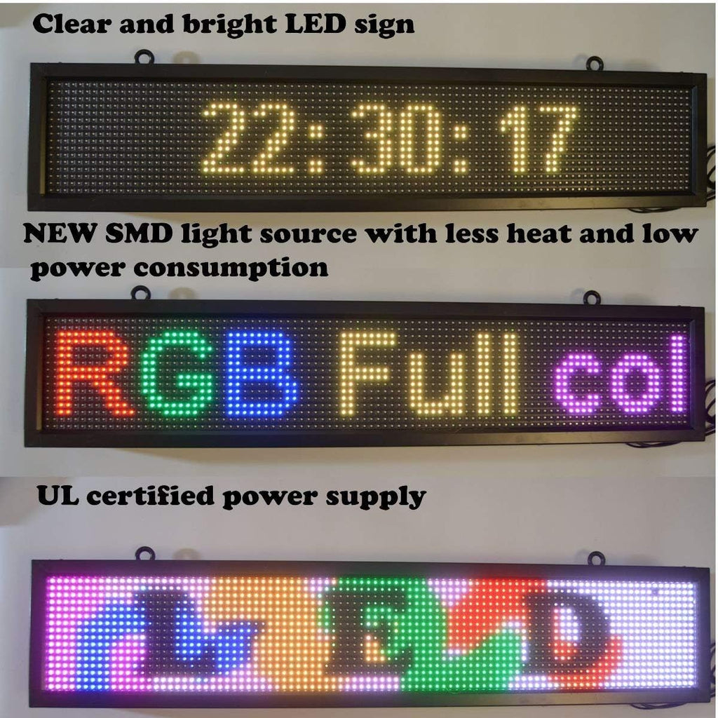 40" x 8" LED RGB Sign V726
