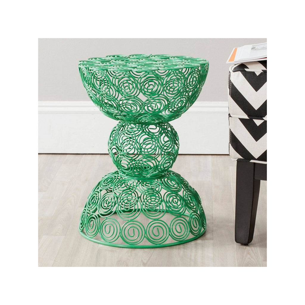 Green Iron Wire Stool R385326