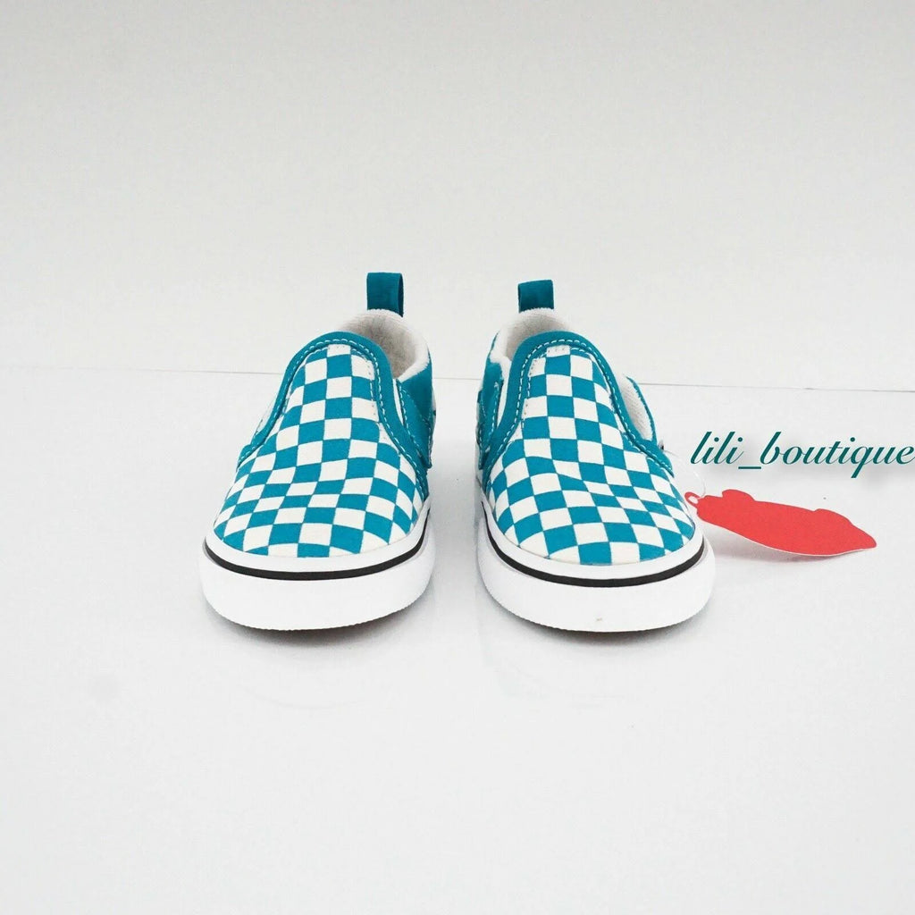 Checkerboard Slip-On V (Caribbean Sea/True White) U582876