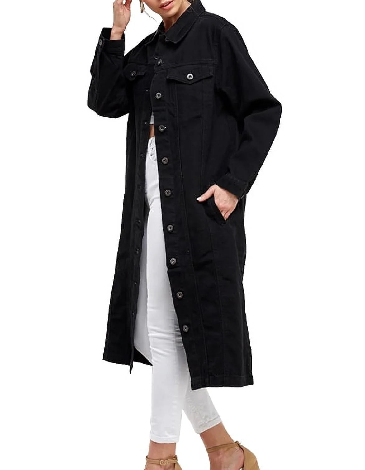 Black Oversize Denim Jean Jacket C882