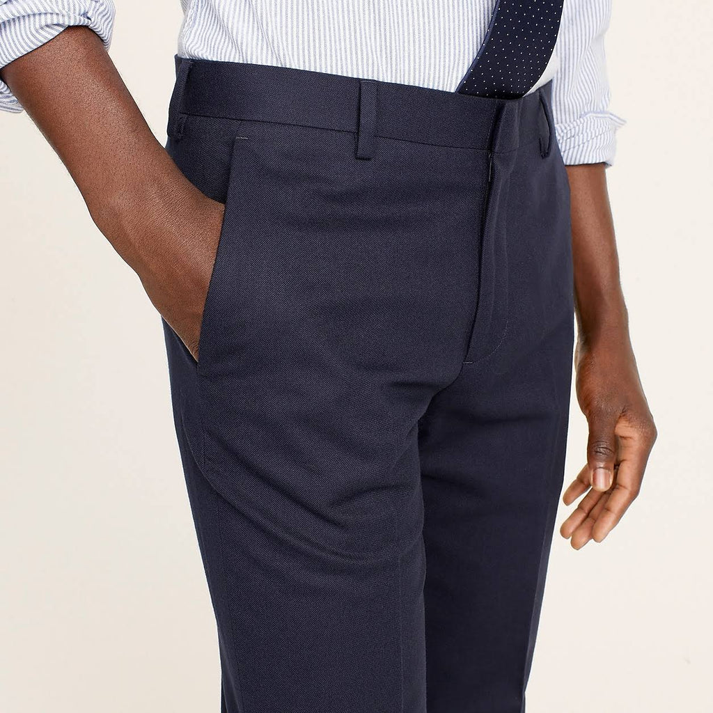 Slim-Fit Unstructured Suit Pant in English Wool-Cotton Twill F74865
