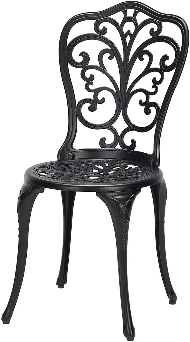 3-Piece Cast Aluminum Patio Bistro Set Black N994056