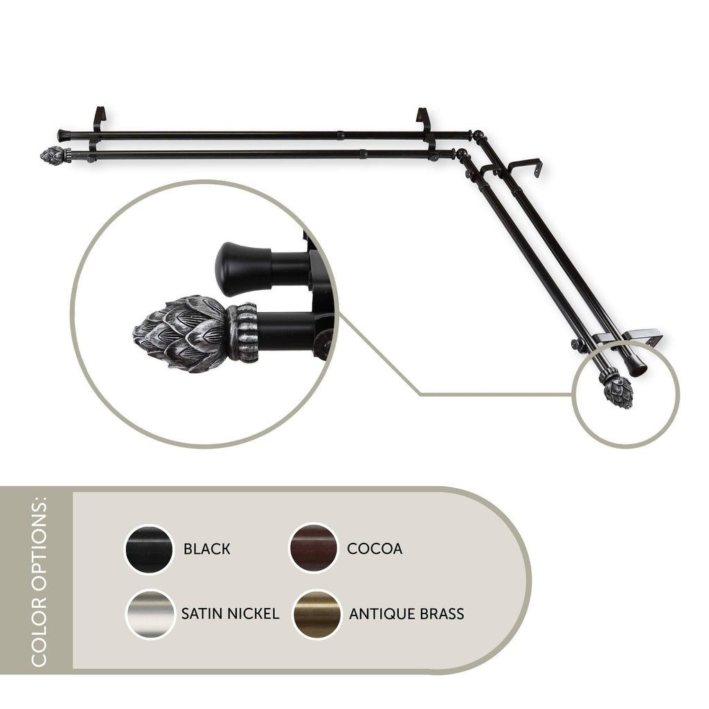 Black Double Window Rod U326385