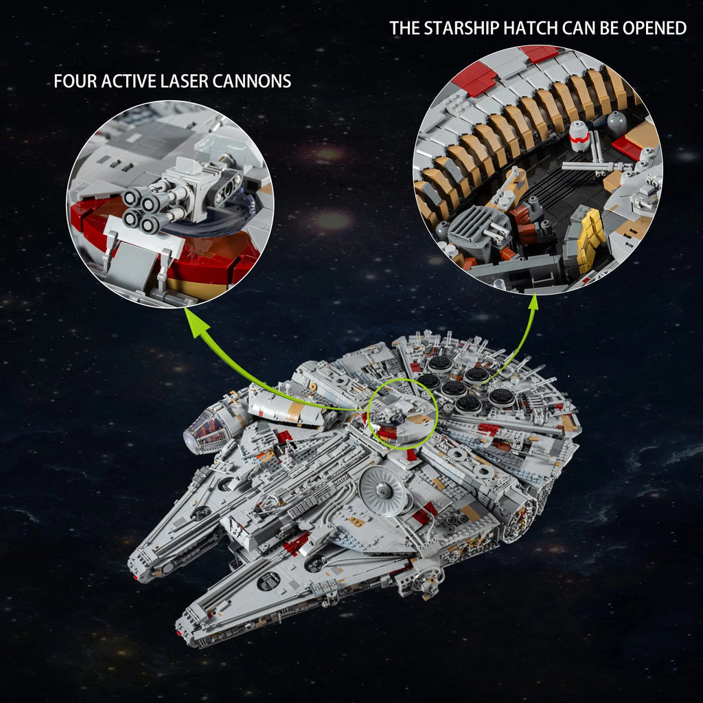 Millennium Falcon Spaceship Building Block Kit Toy A246