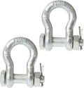 2 Pack Galvanized Bolt Type Anchor Shackles, 9.5 Ton Capacity A46125