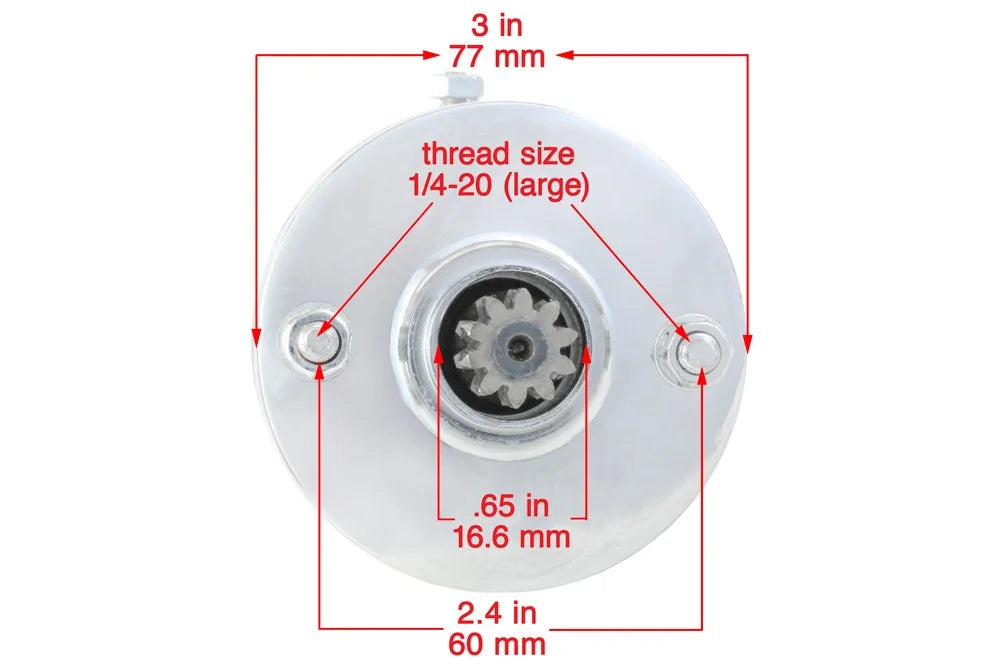 Chrome Starter for Harley Flh Electra Glide 1200 1340 E486