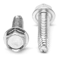 #6-32 x 1/4 Coarse Thread Thread Cutting Screw Hex Washer Head Type F Low Carbon Steel Zinc Plated J833