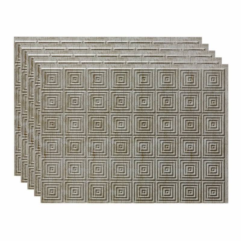 Silver Metal Backsplash Panel 15 Sq ft Kit R31238