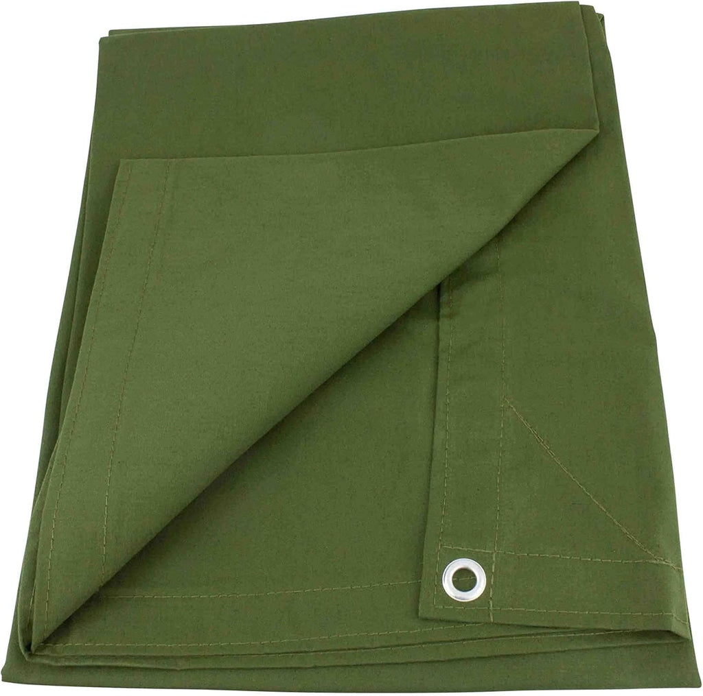 Green Canvas Tarp 12oz Water Resistant 12' x 20' Pack of 2 W192329