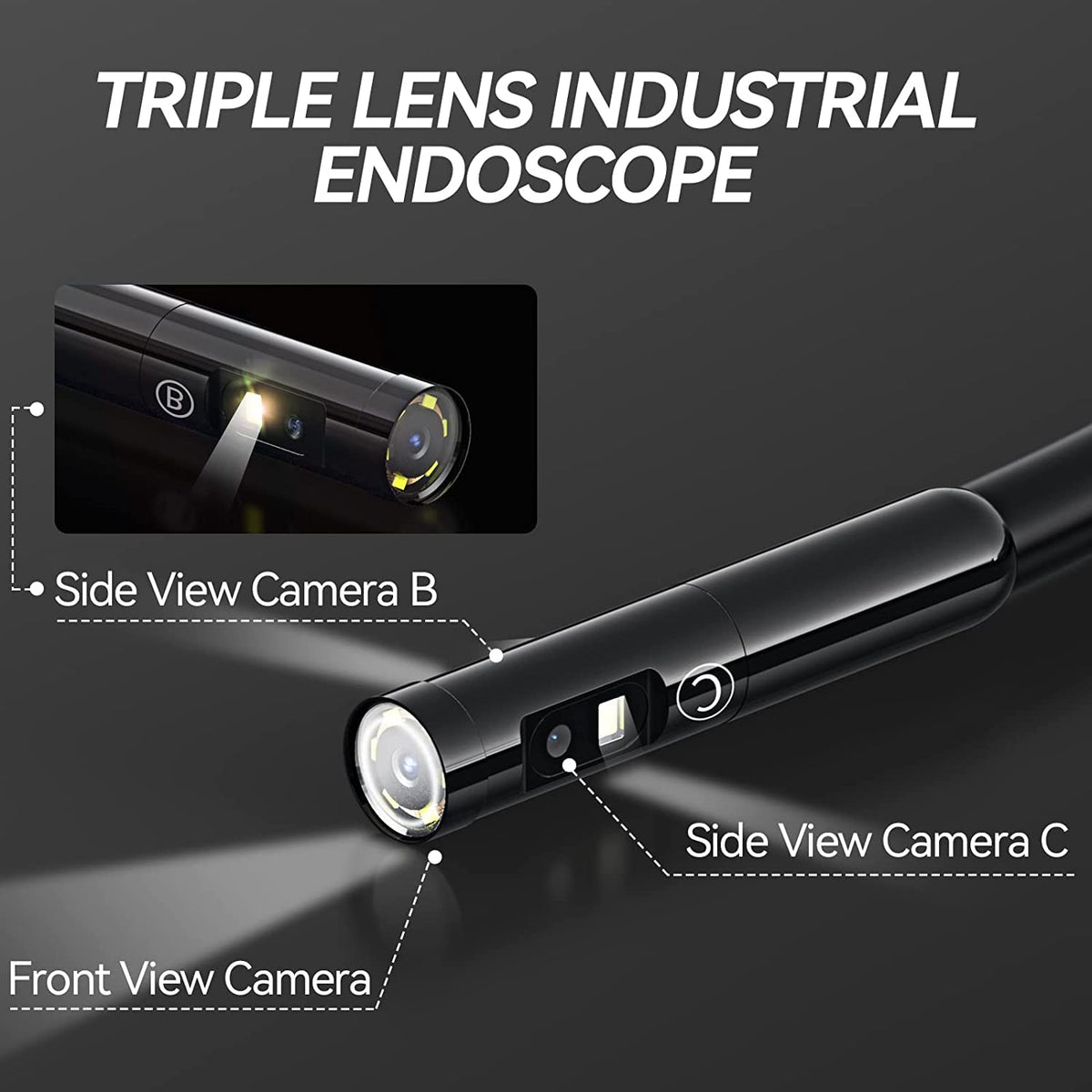 5inch IPS Screen HD Waterproof Borescope Inspection Camera (16.5ft) L8349