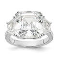 Sterling Silver CZ 3 Stone Ring D154923