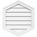 16x22W x 30x22H Vertical Peaked Surface Mount PVC Gable Vent 14/12 Pitch U6294