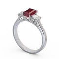 14K White Gold Three Stone Ring F6564