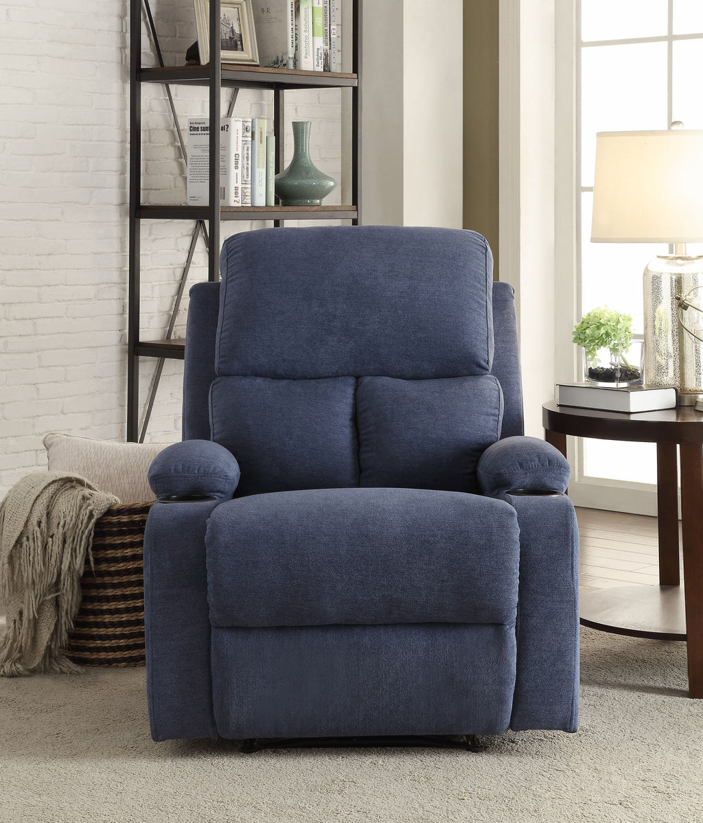 Blue Velvet Recliner Y9124