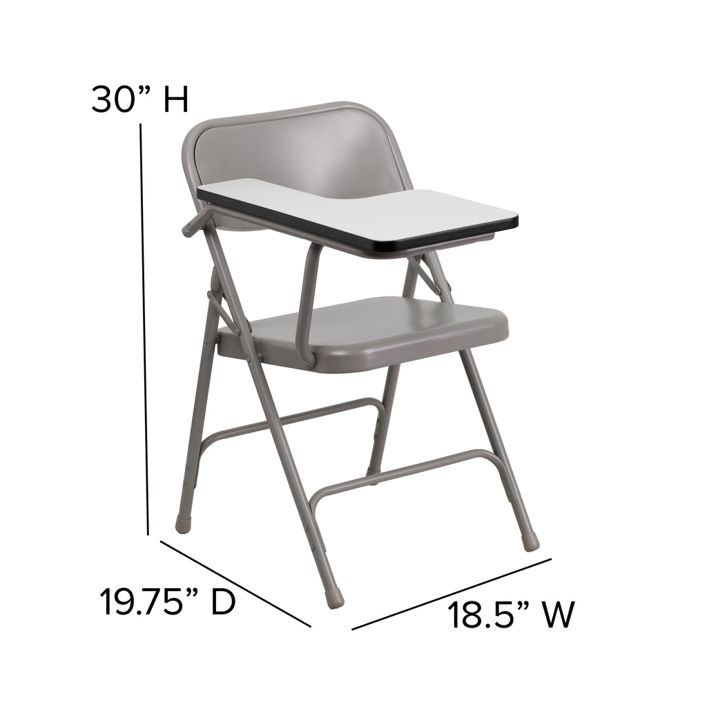 2 Pack Steel Folding Chair with Tablet Arm G8468
