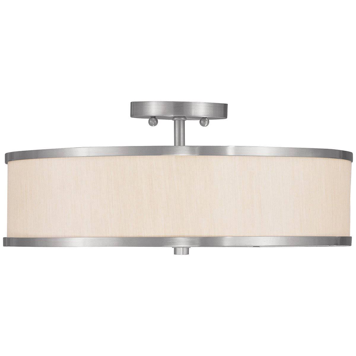 Semi Flush Mount Light, Brushed Nickel Z58292