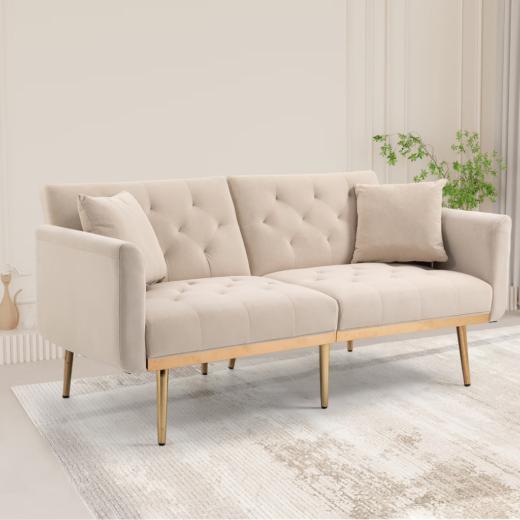 Velvet Sofa with Metal Feet C22791
