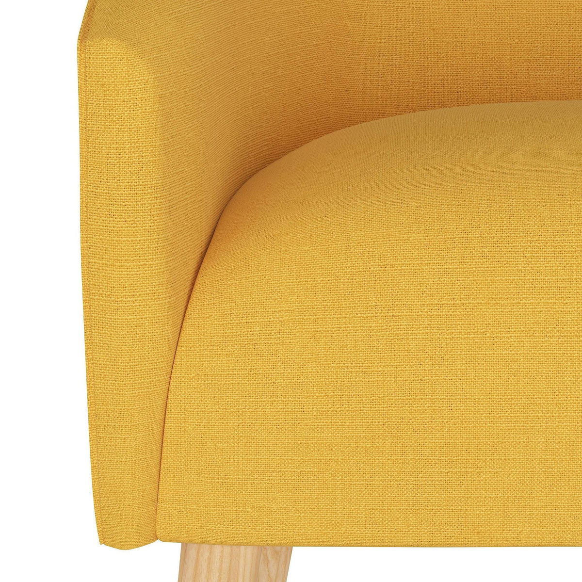 French Yellow Linen Arm Chair N89308