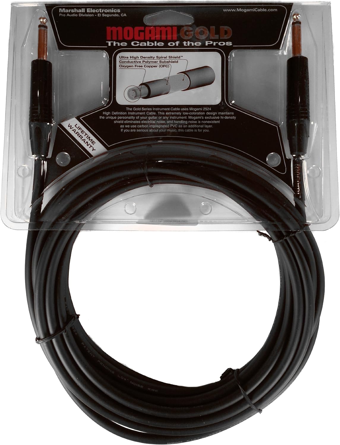 10 Foot Pack of 2 Gold Instrument Cable B16154