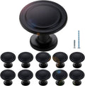 10 Pack Matte Black Cabinet Knobs 1-1/4 Inch R89243