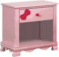 Pink Wood 1-Drawer Nightstand B61177